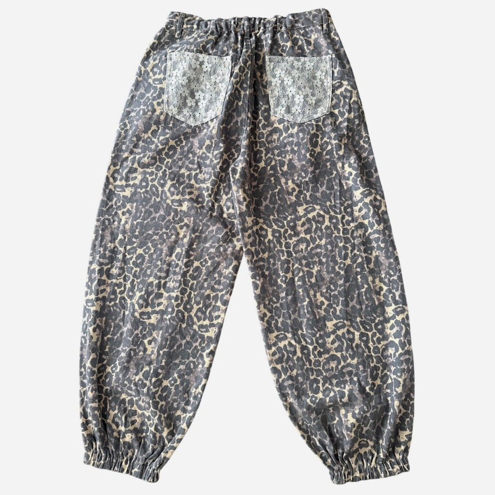 POL Womens Boho Leopard Patchwork Jogger Pants Sm… - image 4